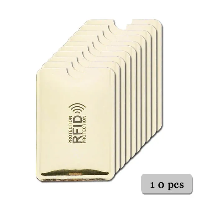 Anti Rfid Card Holder Blocking Reader Lock Bank Card ID Card Case Protector Metal Credit Card Holder Aluminium Case