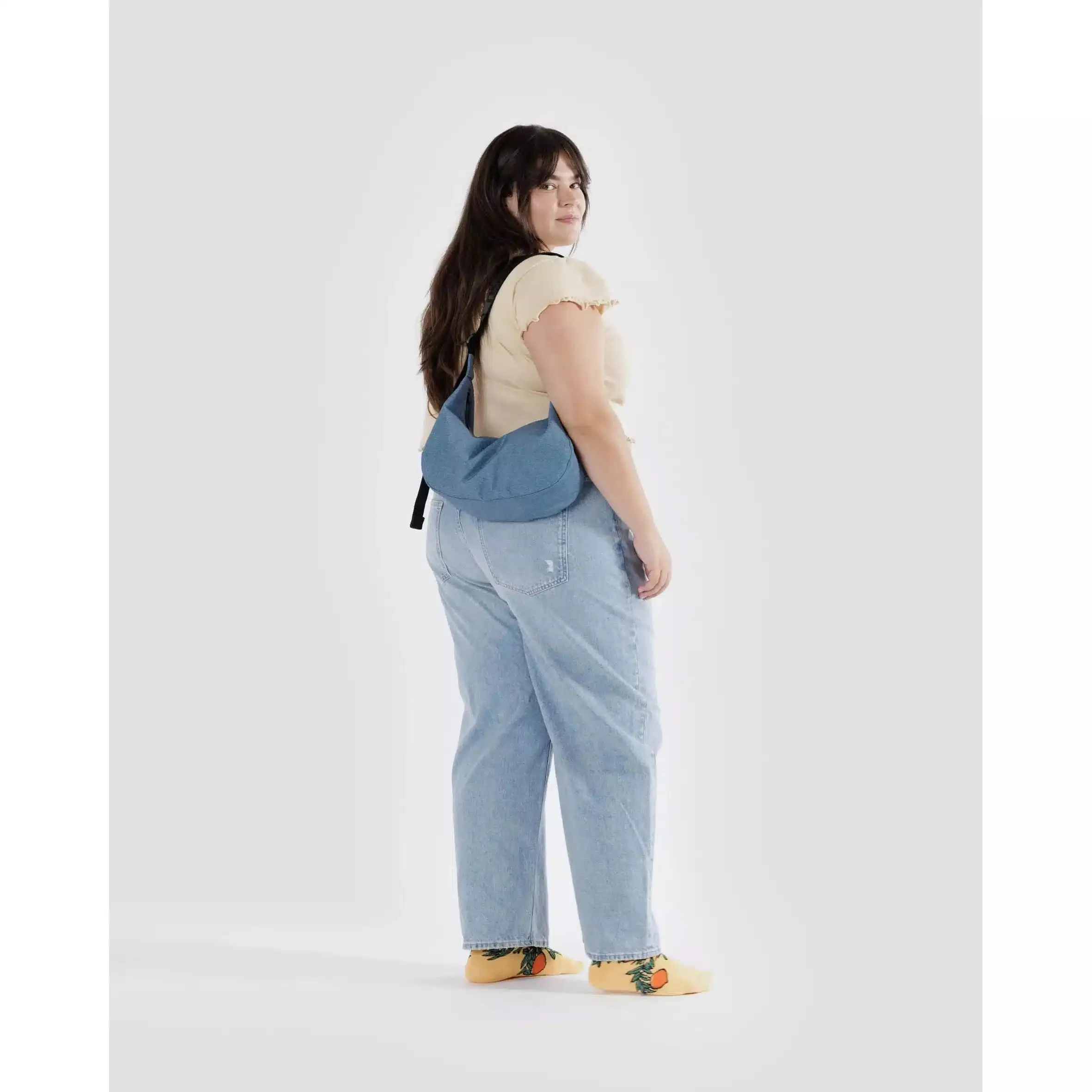 Baggu - Medium Nylon Crescent bag - Digital Denim