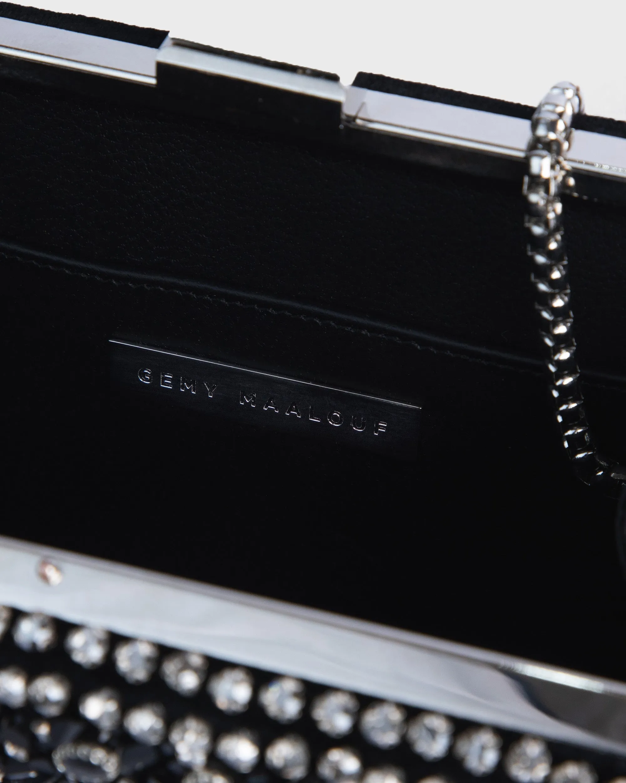 Bejeweled Black Clutch