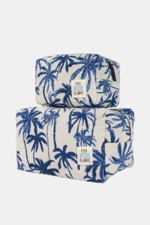 COSMETIC POUCH "LAGUNA" WHITE/BLUE