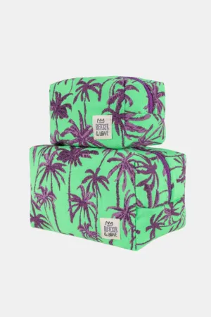 COSMETIC POUCH "MALIBU" GREEN/PURPLE