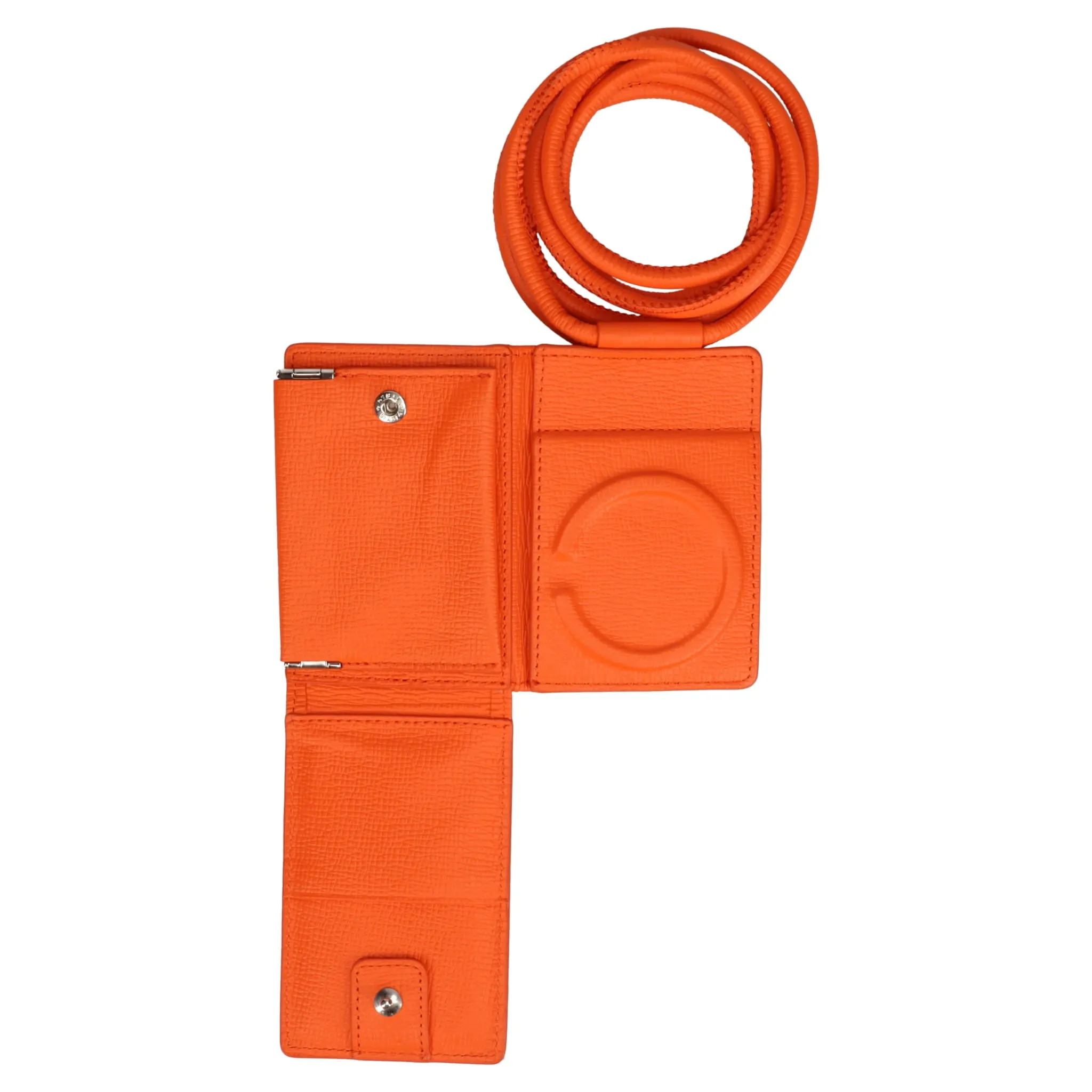 iPhone ACCESSORY-SHOULDER STRAP WALLET / CARROT ORANGE