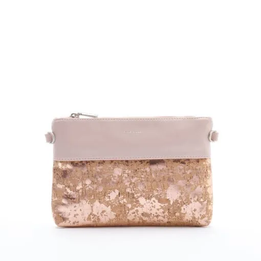 Nicole Pouch Small - Rose Metallic / Cork