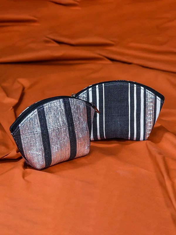 Upcycled Cosmetic Pouch Black