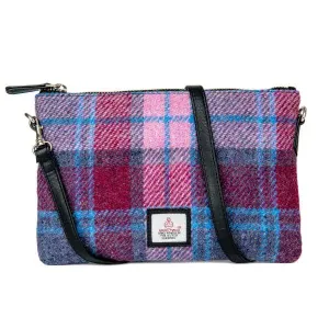 Zip Purse Bag - Pastel Pink Harris Tweed